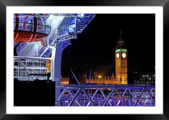 Big Ben and Houses of Parliament  Framed Mounted Print by Omran Husain