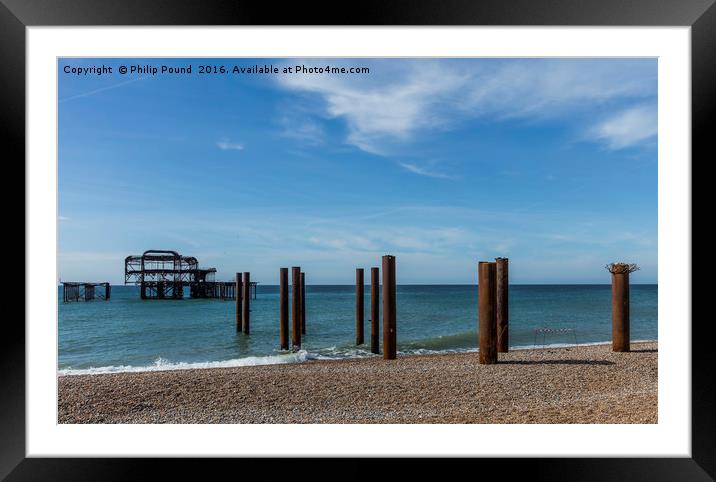 Brighton West Pier Framed Mounted Print by Philip Pound