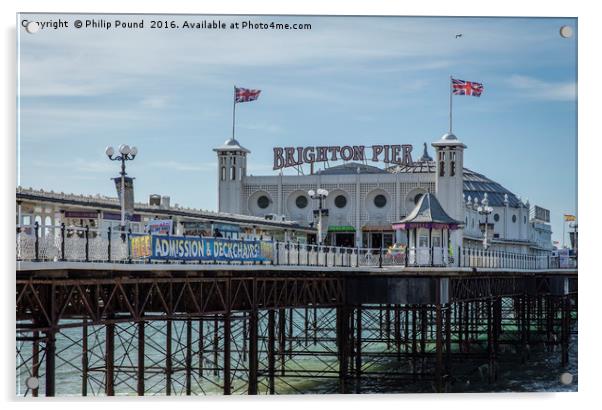 Brighton Pier Acrylic by Philip Pound