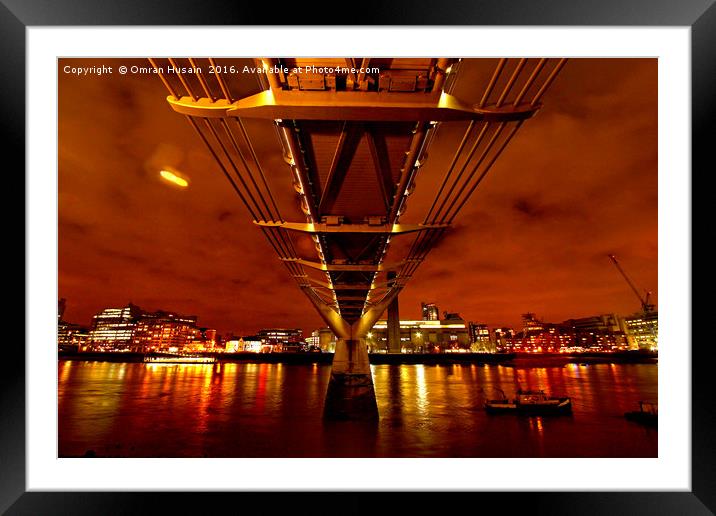 London Millennium Footbridge  Framed Mounted Print by Omran Husain