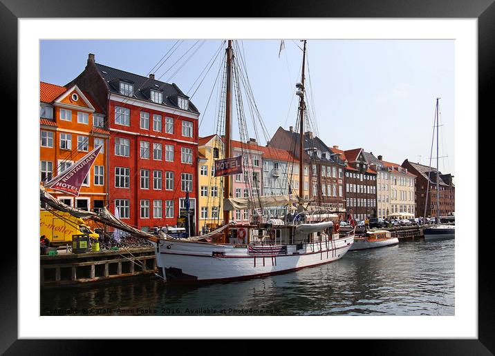 Nyhavn Copenhagen Denmark Framed Mounted Print by Carole-Anne Fooks