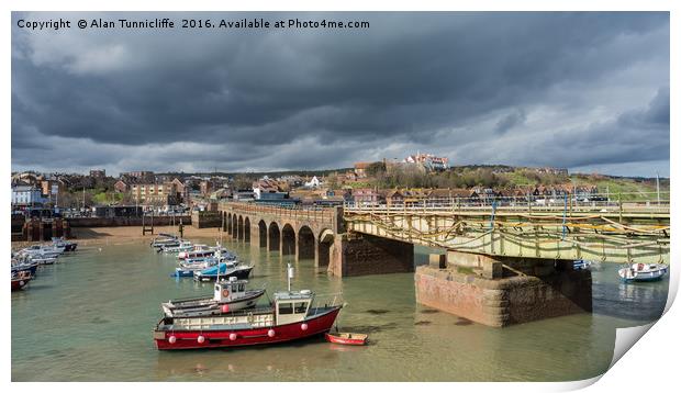 Folkestone harbour Print by Alan Tunnicliffe