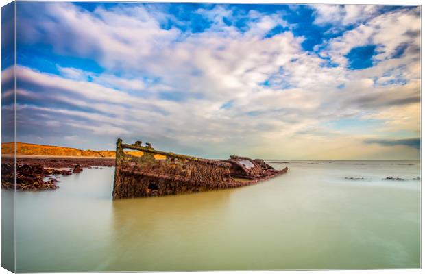 SS Carbon Shipwreck Canvas Print by Wight Landscapes