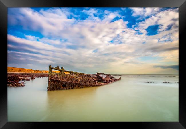 SS Carbon Shipwreck Framed Print by Wight Landscapes