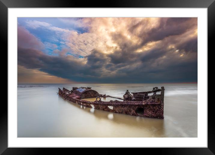 Storm In The Bay Framed Mounted Print by Wight Landscapes