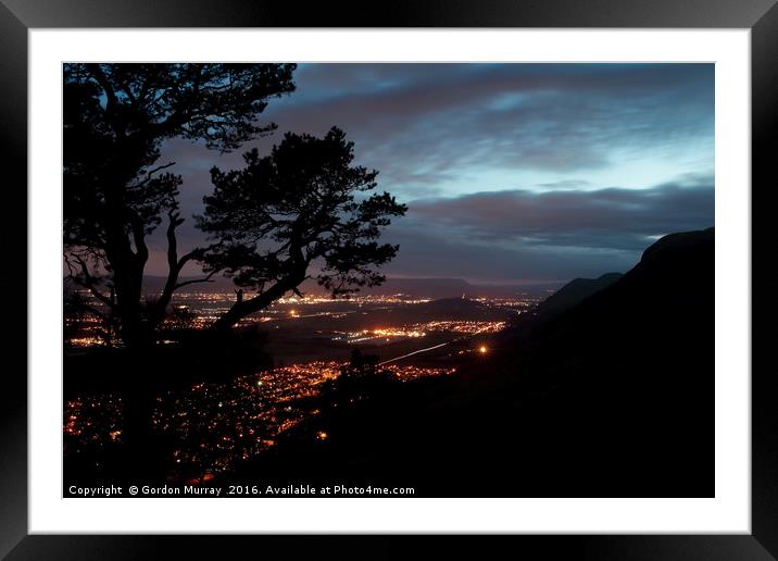View From The Darkness Framed Mounted Print by Gordon Murray