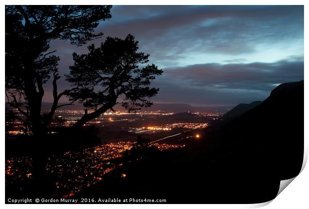 View From The Darkness Print by Gordon Murray