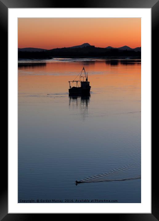 Evening Paddle Framed Mounted Print by Gordon Murray
