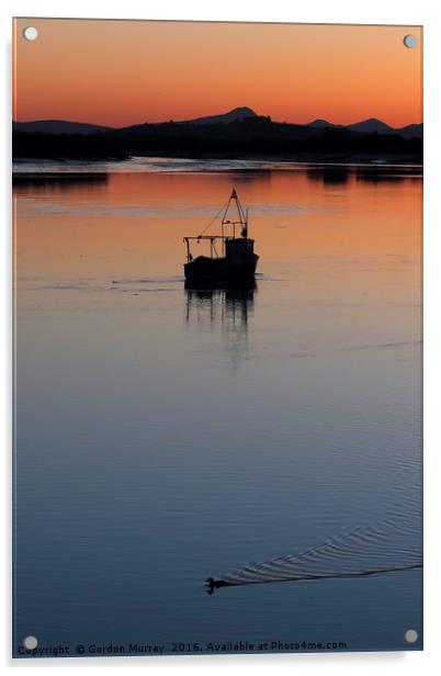 Evening Paddle Acrylic by Gordon Murray