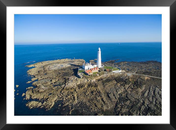 St Marys Lighthouse Framed Mounted Print by Ben Wilkinson