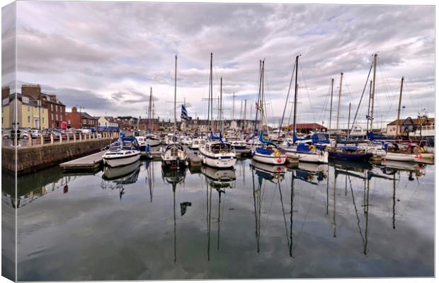 Boats on Arbroath Harbour Canvas Print by Valerie Paterson