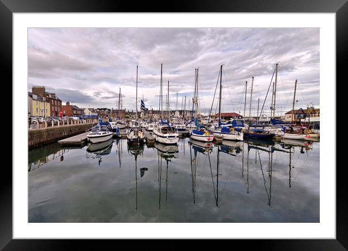 Boats on Arbroath Harbour Framed Mounted Print by Valerie Paterson
