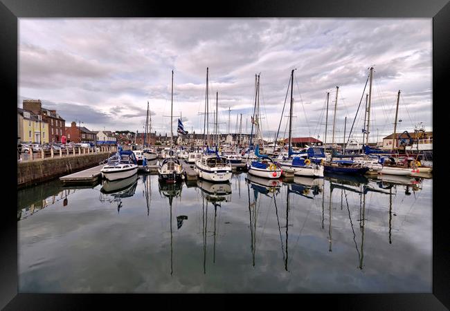 Boats on Arbroath Harbour Framed Print by Valerie Paterson
