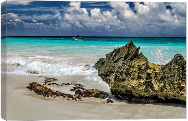 Riviera Maya Shore Canvas Print by Valerie Paterson