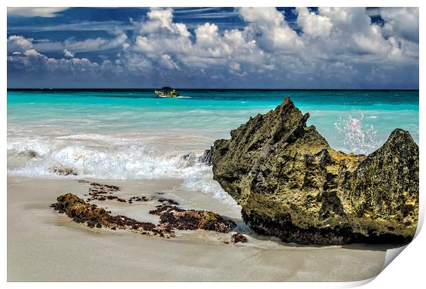Riviera Maya Shore Print by Valerie Paterson