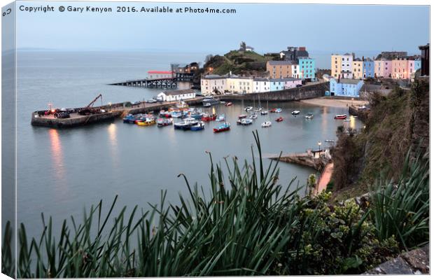 Tenby Harbour Evening Canvas Print by Gary Kenyon