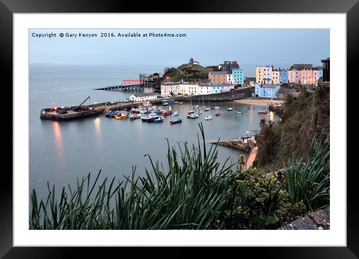 Tenby Harbour Evening Framed Mounted Print by Gary Kenyon