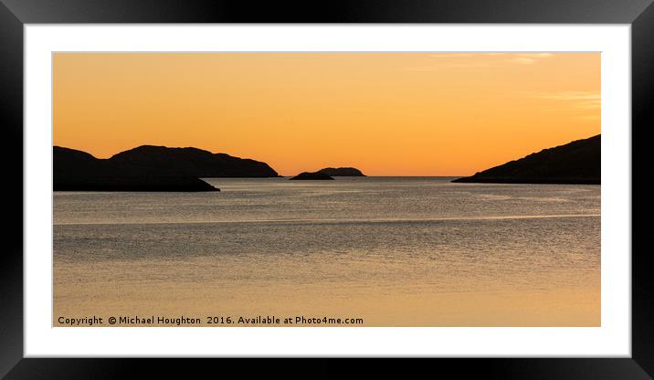 Sunset Silhouette  Framed Mounted Print by Michael Houghton