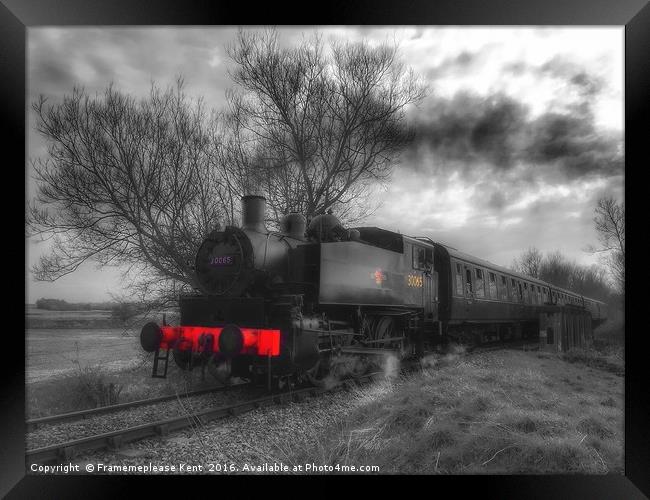 Steam train with a Red bumper Framed Print by Framemeplease UK