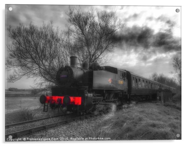Steam train with a Red bumper Acrylic by Framemeplease UK