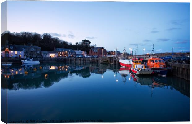 Padstow at Sunset Canvas Print by Gill Allcock