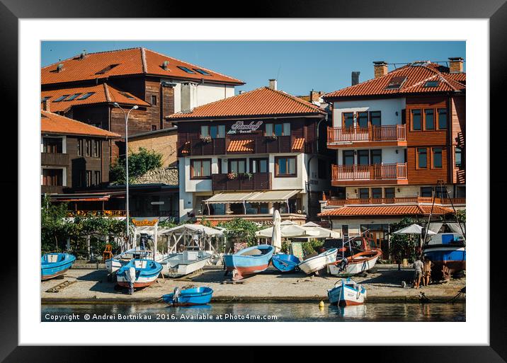 Ancient city of Nessebar is a UNESCO world heritag Framed Mounted Print by Andrei Bortnikau
