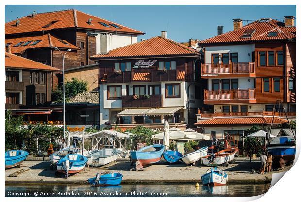 Ancient city of Nessebar is a UNESCO world heritag Print by Andrei Bortnikau