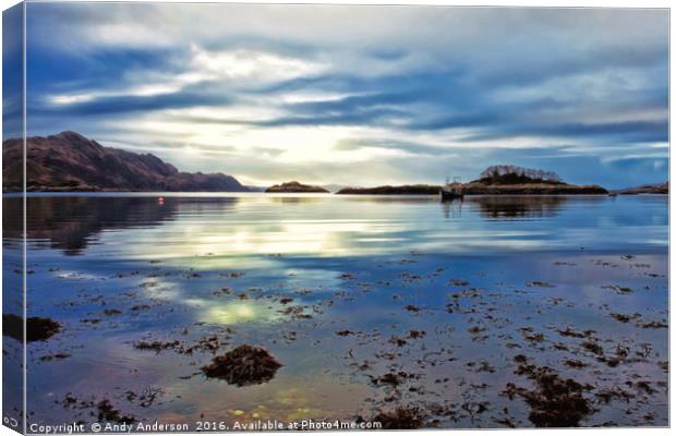Scottish West Coast - Loch nan Uamh Canvas Print by Andy Anderson
