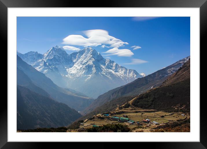 White clouds over the Himalayas... Framed Mounted Print by Sergey Fedoskin