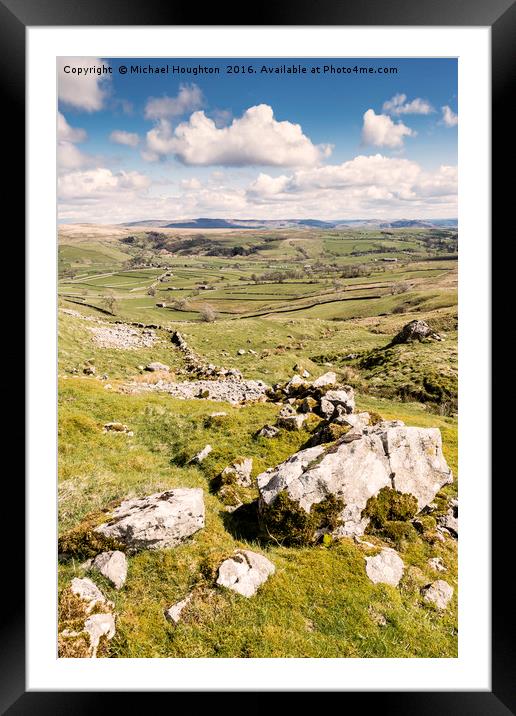 Malhamdale from Pikedaw Framed Mounted Print by Michael Houghton