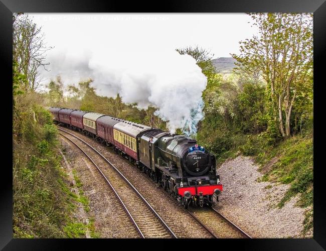 Majestic Steam Train through Cornish Countryside Framed Print by Beryl Curran