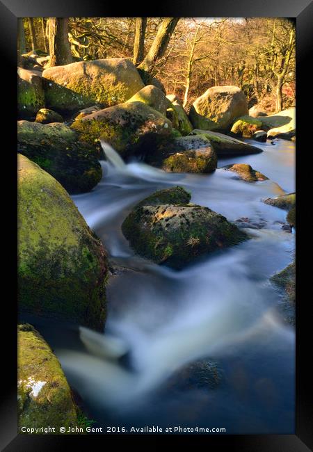 Padley Gorge, Derbyshire Framed Print by John Gent