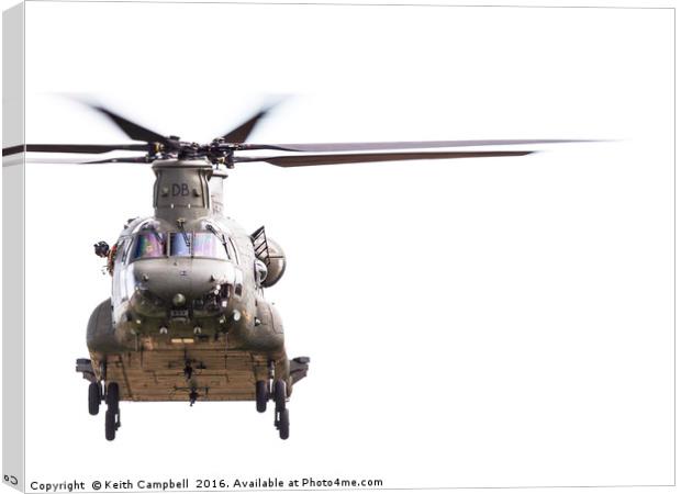 RAF Chinook ZD574 front Canvas Print by Keith Campbell
