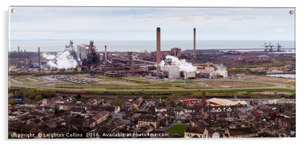 Port Talbot steel works Acrylic by Leighton Collins