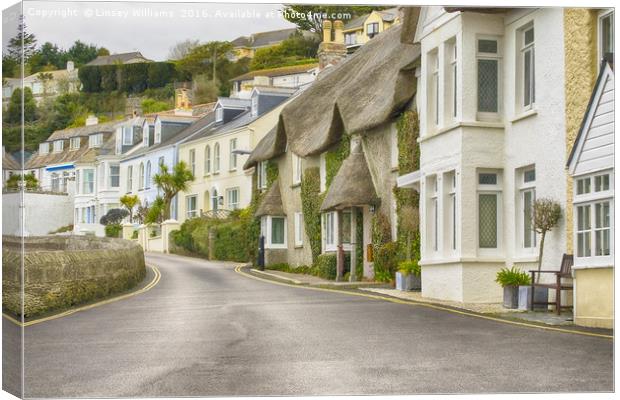 St. Mawes, Sea Front Houses Canvas Print by Linsey Williams
