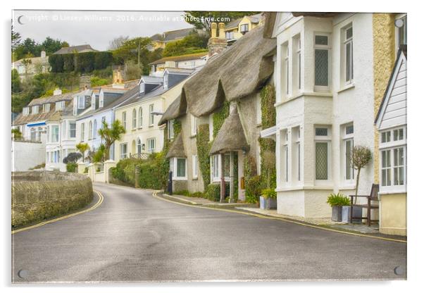 St. Mawes, Sea Front Houses Acrylic by Linsey Williams
