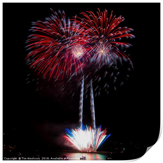 National Fireworks Competition - Plymouth  Print by Tim Woolcock