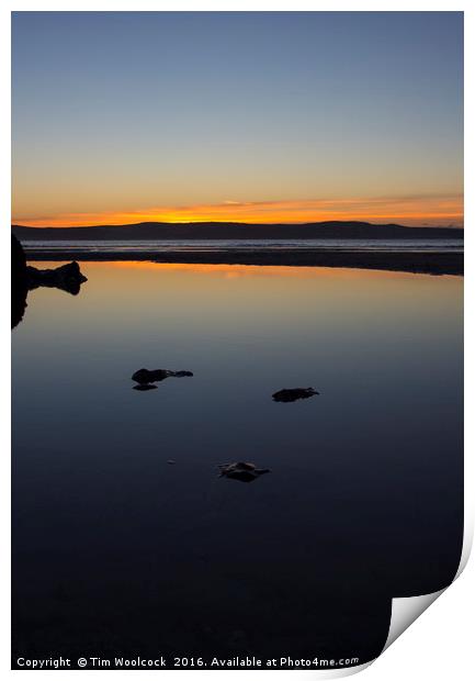Godrevy Sunset Print by Tim Woolcock