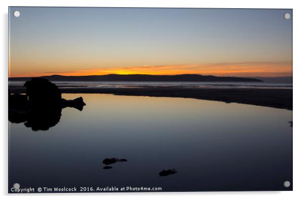 Cornish Sunset  Acrylic by Tim Woolcock