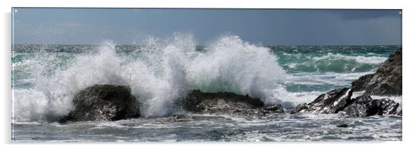 Wave Crashing Acrylic by Michael Hopes