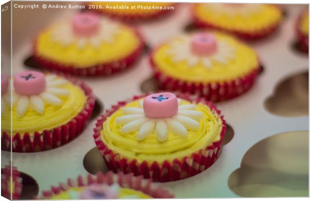 Closeup Cupcakes Canvas Print by Andrew Button