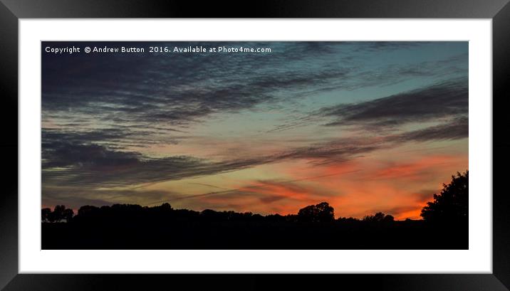 Chalke Valley Sunset Framed Mounted Print by Andrew Button