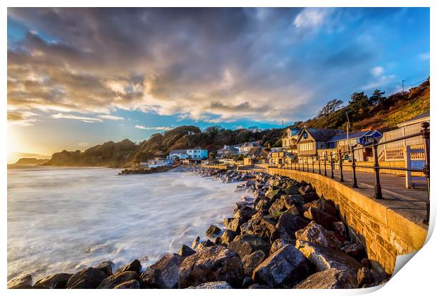 Steephill Cove Gold Print by Wight Landscapes