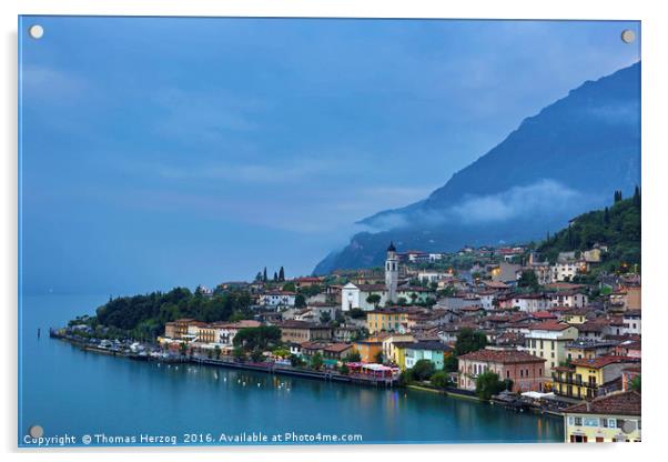 Limone sul Garda  Acrylic by Thomas Herzog