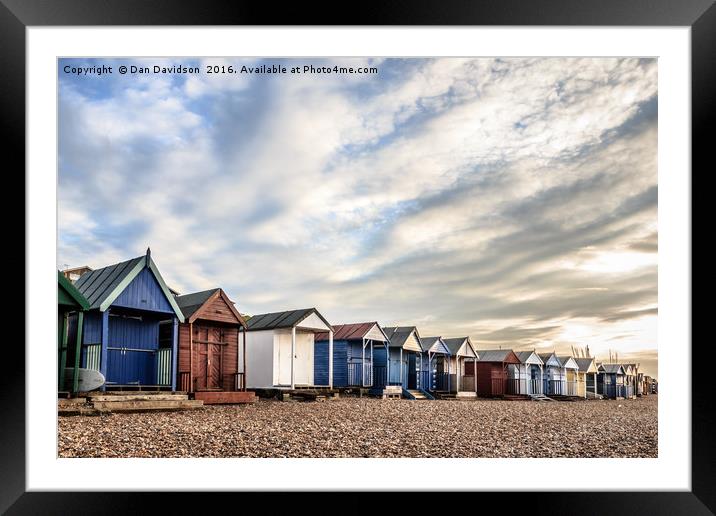 Bold Beach Huts Framed Mounted Print by Dan Davidson