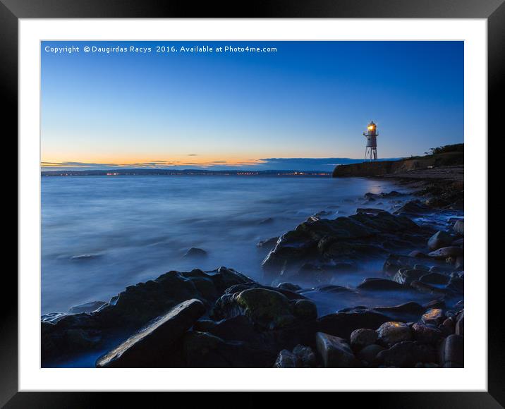 Black Nore Point Bay and Lighthouse Framed Mounted Print by Daugirdas Racys