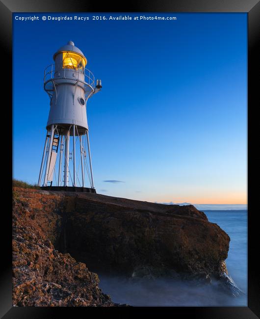 Black Nore Point Lighthouse at dusk Framed Print by Daugirdas Racys