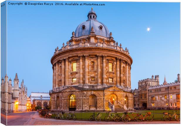 Radcliffe Camera at dusk, Oxford, UK Canvas Print by Daugirdas Racys