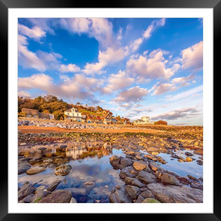 Low Tide At Steephill Cove Framed Mounted Print by Wight Landscapes