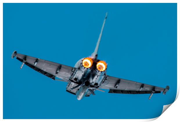 Eurofighter Typhoon Burners Print by J Biggadike